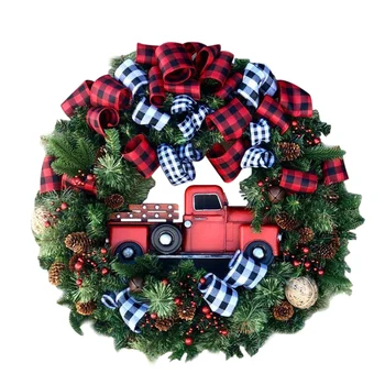 

Christmas Wreath Artificial Christmas Wreath for Front Door Holiday Greenery Wreath C44