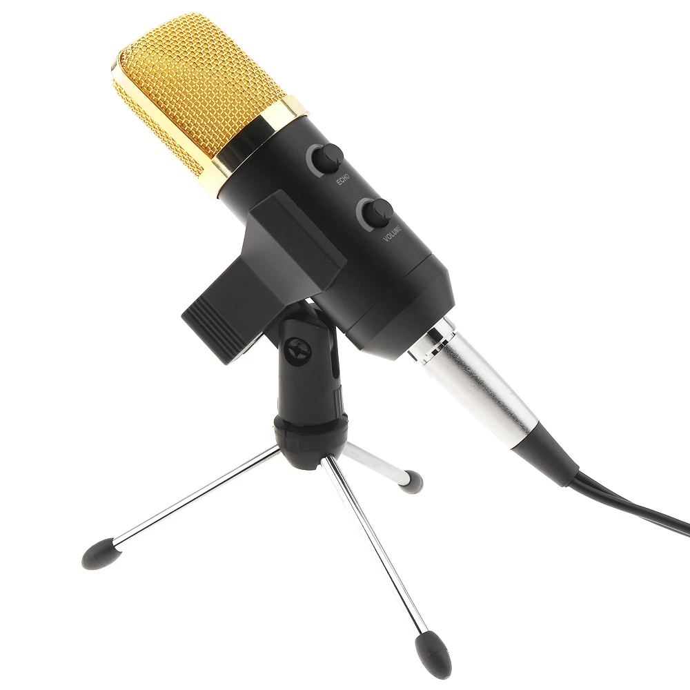 USB микрофон Студийный профессиональный конденсаторный проводной компьютерный микрофон с подставкой для караоке/видео/записи ПК