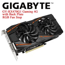 Видеокарта Gigabyte RX470 Radeon rx 470 G1 GAMING 4 Гб видеокарта для pc gamer б/у карта
