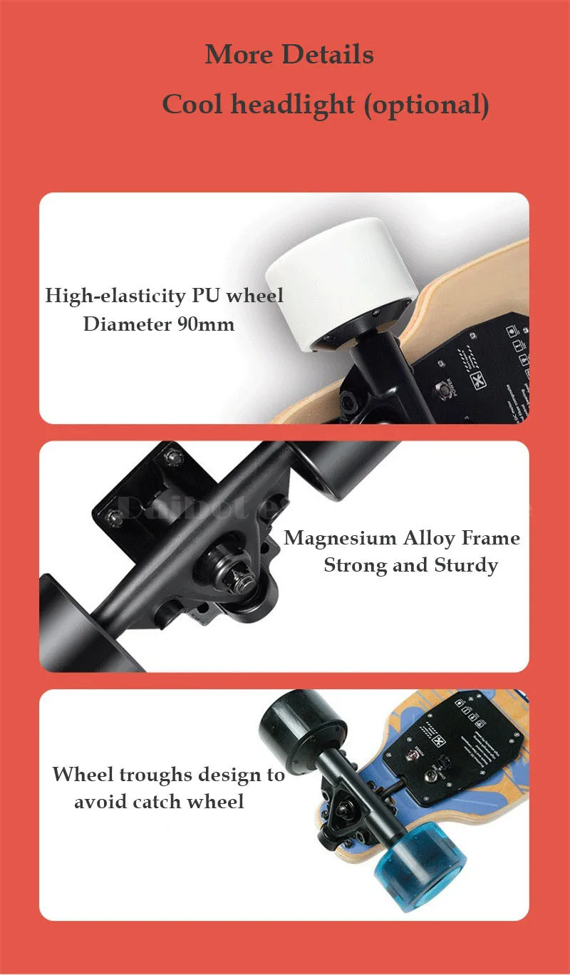 2019 New Electric Scooter Skateboard Four Wheel Electric Scooters Single Drive 480W 24V Electric Scooter For Adults 4.9KG Only   (4)