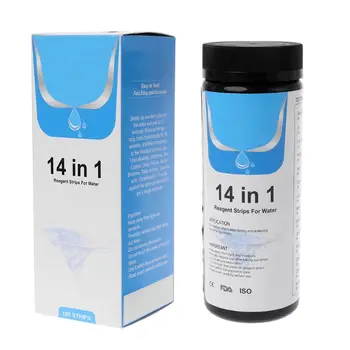 

100Strips 100Strips Water Test Strips Reagent Strip For Water Quality Analyzing Testing With 14 Analysis Residual Chlorine pH