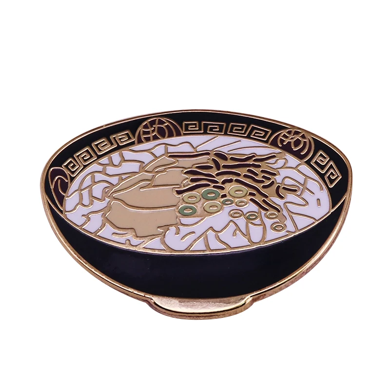 Splendida Ciotola Di Ramen Spilla Divertente Noodles Amanti Gioielli Foodie