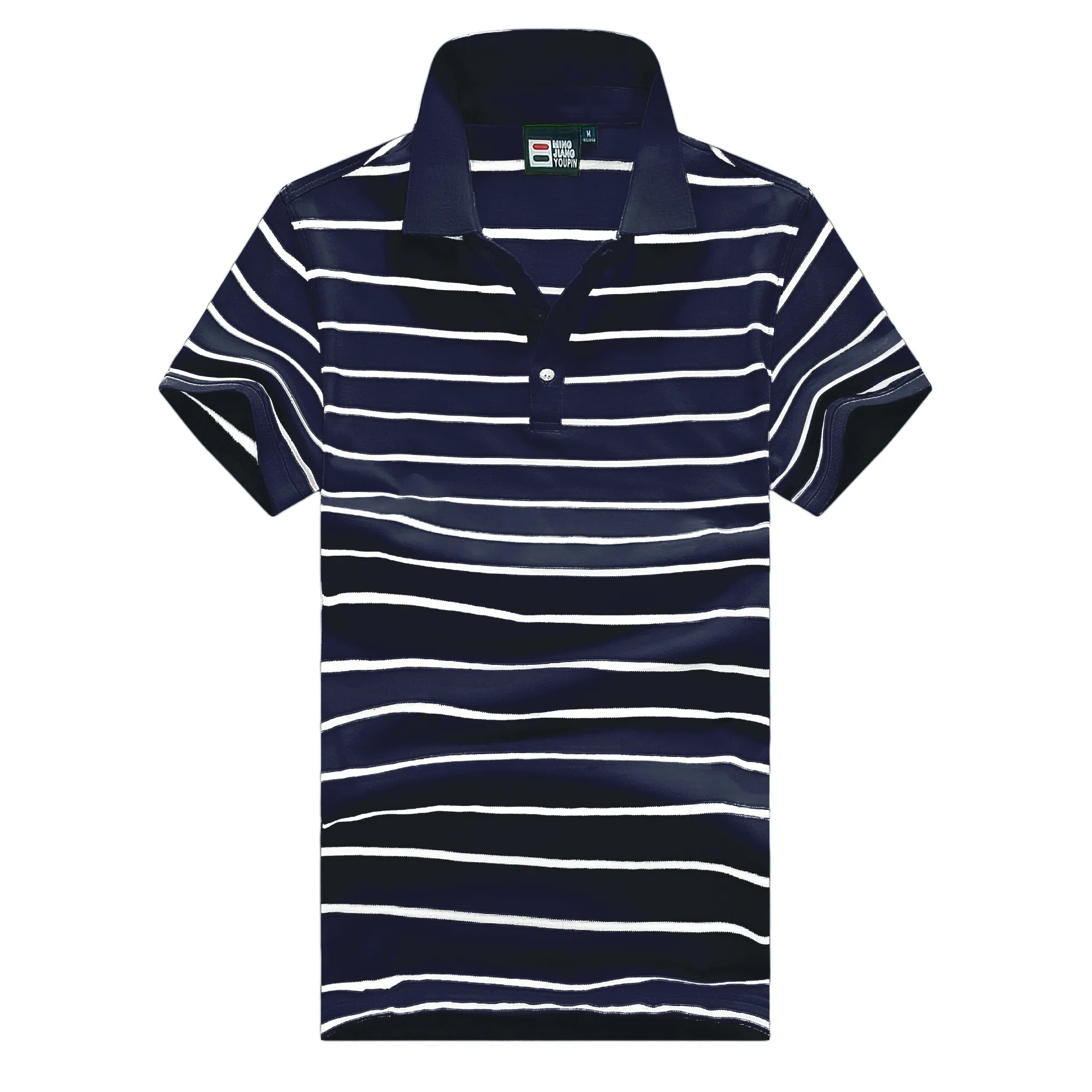 polo a rayas blanco y negro hombre