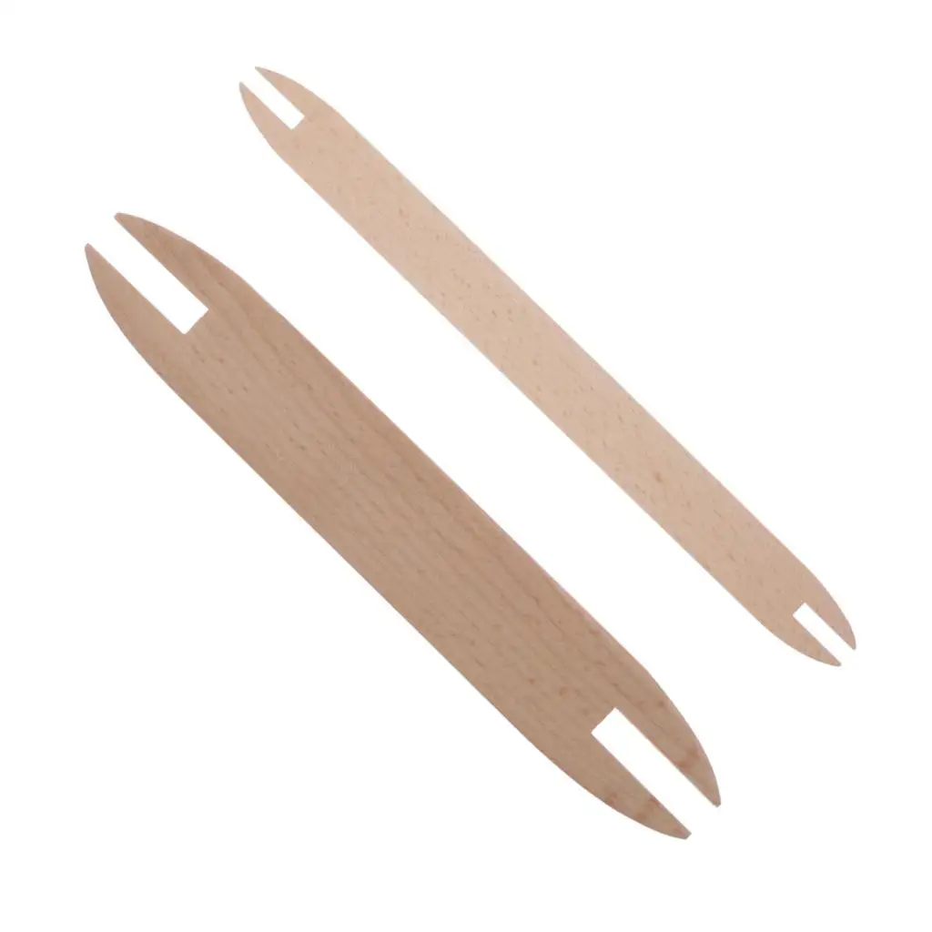 DIY Craft Weaving Tool Woven Sweater Scarf Tapestry Bobbin Beechwood Shuttle Stick Single Head Solid Eucalyptus Wool