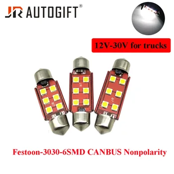 

Wholesale 250PCS Trucks Led Dome Canbus 12V-30V Festoon 36/39/41mm C5W 3030 6SMD Canbus Car/Truck license plate Reading Bulb