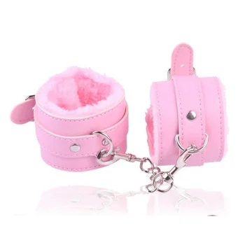 

New Fashion Women men Handcuffs belt harness leather bondage Leggings gothic punk Faux Fur metal Sexy leg garters hand Straps