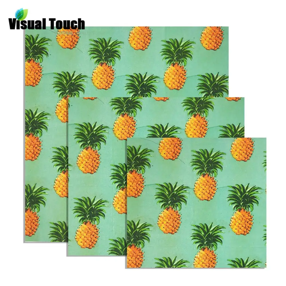 

Visual Touch Pineapple Beeswax Wraps Reusable Bees Wax Food Wraps Sandwich Cheese Fruit Bread Snacks Cling Wrap