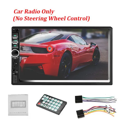 No SWC Car Radio Podofo 2 Din автомагнитола Bluetooth 2din автомобильный мультимедийный плеер " HD сенсорный Автомагнитола MP5 USB аудио стерео с камерой заднего вида - Цвет: No SWC Car Radio