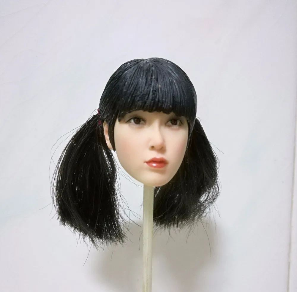 

1/6 Asia Female Head Carving Young Girl Head Sculpted Fit 12'' Action Figure Body