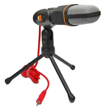 

SF 666 Mini Jack 3.5mm Handheld Studio Microphone Wired Microphone Condenser Professional For PC Computer With Microphone Holder