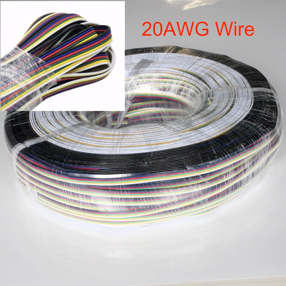 6Pin 20AWG провод для RGB+ CCT полосы