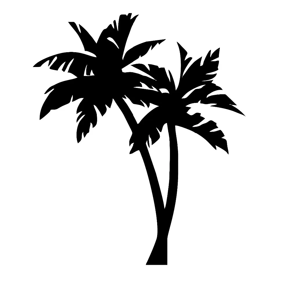 W-1080 Creativity Palm Tree Modeling Personality Car Sticker PVC Fashion Auto Window Bumper Waterproof Self-adhesive Decal Decor funny truck stickers Car Stickers