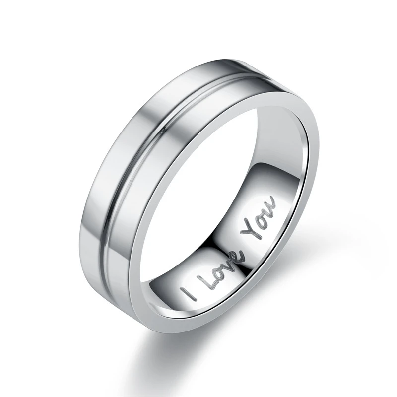 Wedding Rings For Women Men Couple Stainless Steel Anniversary Engagement