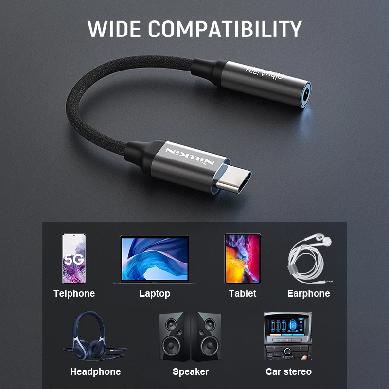 NILLKIN HIFI DAC Earphone Amplifier Type C to 3 5mm audio adapter amplifier lossless 32bit 384K For Samsung For iPhone OnePlus