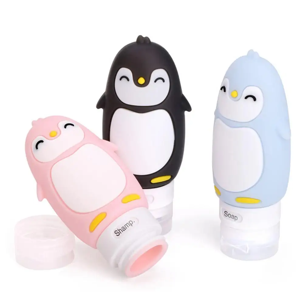 Мультяшный медведь Пингвин утка дорожная бутылка мини Контейнер Для Хранения