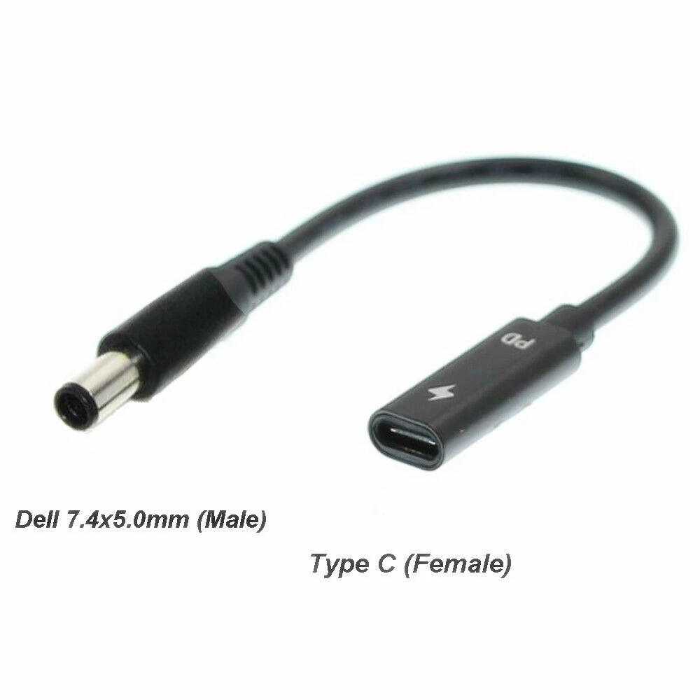 Pd Fast Charging Cable Usb C Type C Female To Dc 7 4x5 0x0 6mm Power Pd Charging Cable For Dell Alienware M11x M11x R2 M11x R3 Power Cables Aliexpress
