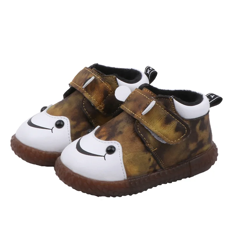 Г. Зимняя детская обувь для мальчиков и девочек, Уличная обувь для младенцев Детские теплые плюшевые ботинки-оксфорды с мягкой нескользящей подошвой