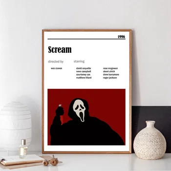

Scream minimalist movie Canvas poster No Frame