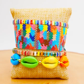 

Go2boho Bohemian Bracelet For Women MIYUKI Raonbow Bracelet Tila Bead Pulseras Mujer 2020 New Summer Beach Shell Jewelry Armband