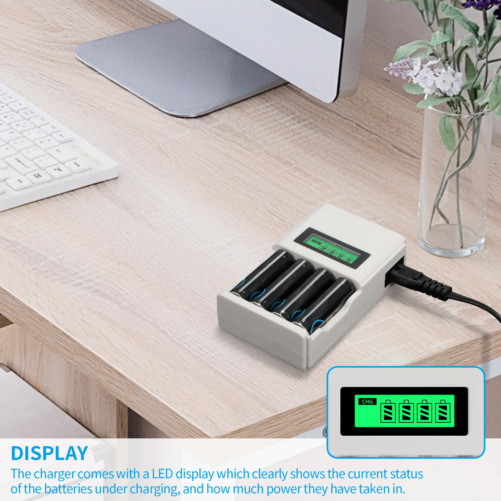 New Four Slot Battery Charger For AAA/AA Rechargeable Short Circuit With LED Indicator Dropship Quick Fast Charge | Мобильные