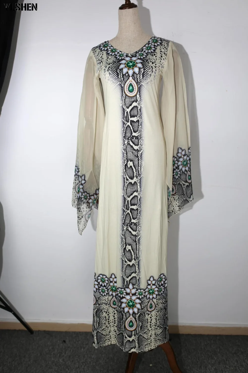 New African Dresses for Women Dashiki Diamond African Clothes Bazin Riche Sexy Slim Ruffle Sleeve Robe Evening Long Africa Dress 09