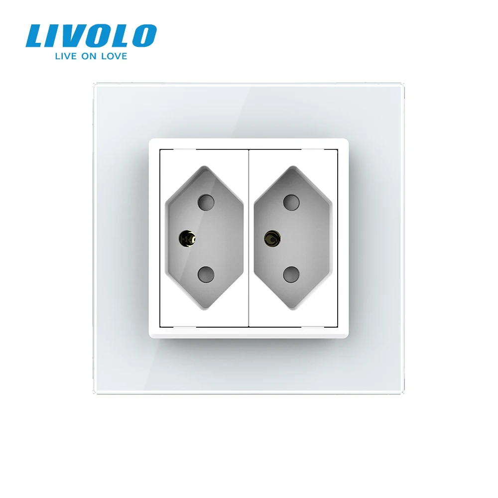 Розетка электрическая Livolo со стеклянной панелью 10 А|socket power|panel socketsocket panel |