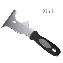7 в 1 шпатлевка из нержавеющей стали нож пластиковая рукоятка Многофункциональный Скребок Лопата стены штукатурки краски строительный инструмент