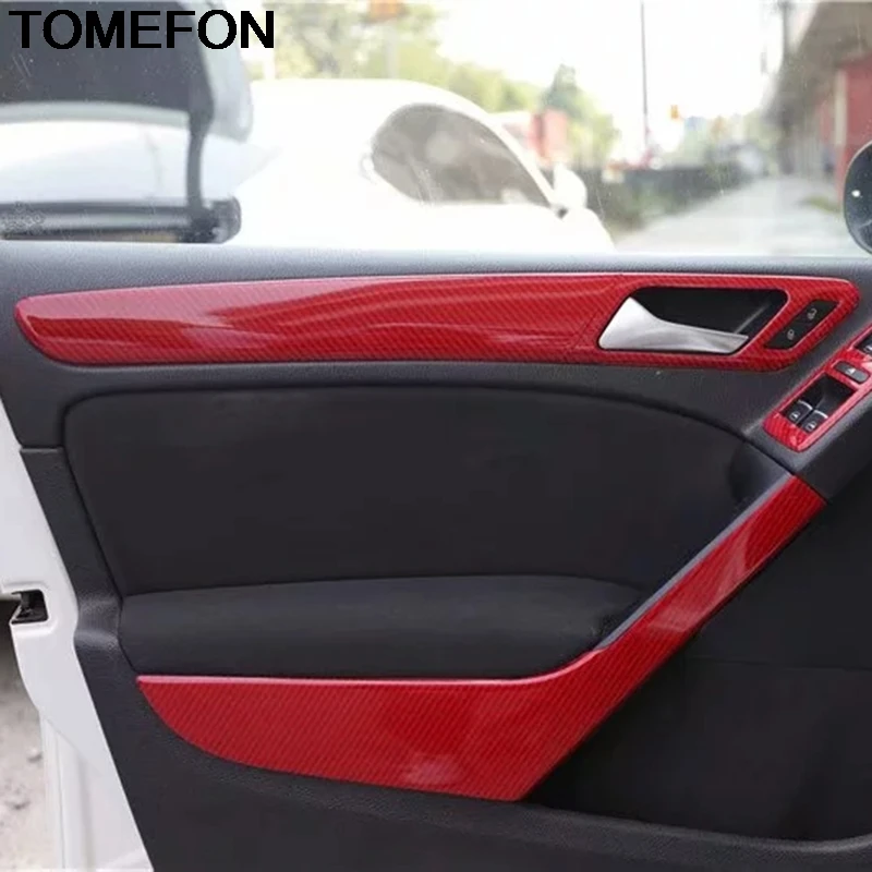 TOMEFON для Volkswagen Golf 6 MK6 2010 2011 2012 переключения передач, дверная ручка, оконный переключатель, кнопка переменного тока, держатель для стакана воды, накладка