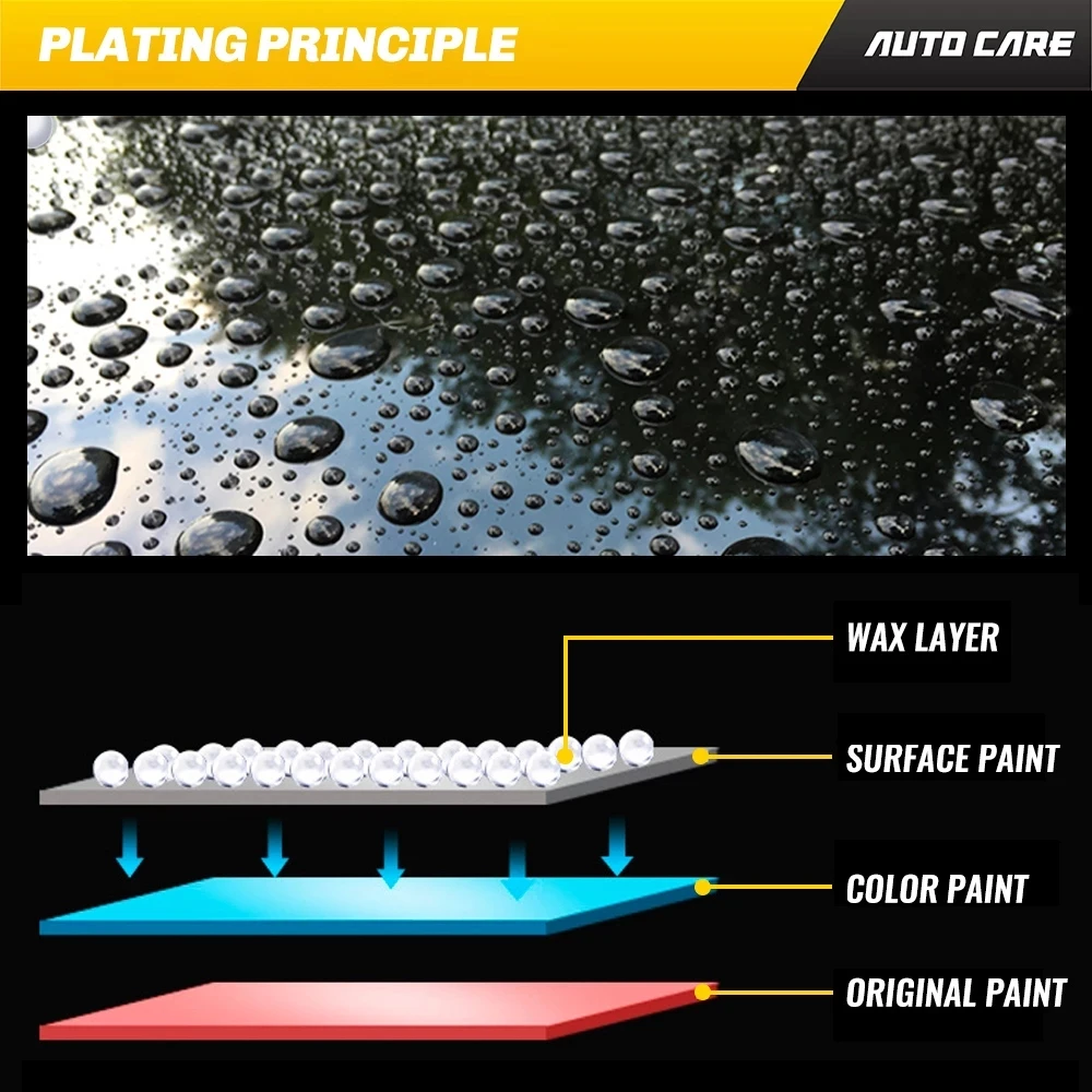 120g Car Wax Hard Glossy Wax Cystal Paint Surface Coating Care Plating Set layer covering formula Super waterproof film car wax paste