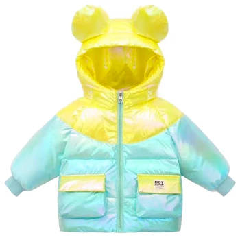 

Children Hot Autumn Winter Jacket For Girls Boys Warm Down Coat Cute Ear Clothes Baby Hooded Outerwear Children Toddler Parkas