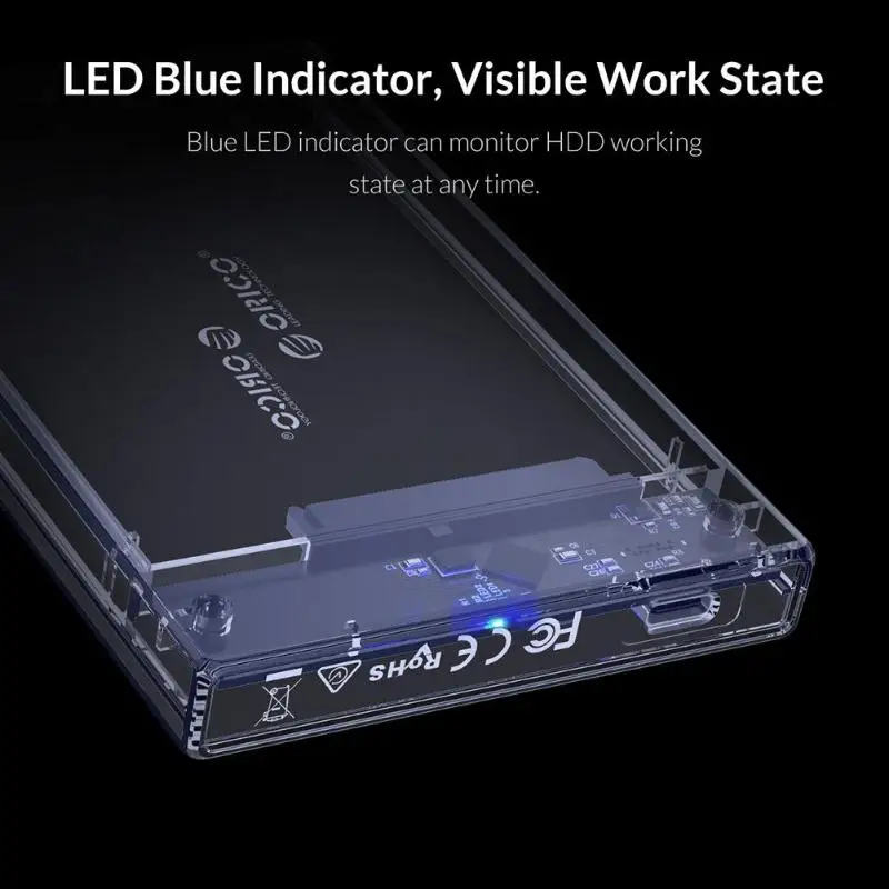 ORICO HDD корпус USB 3,1 type C до 2,5 SATA жесткий диск SSD Внешний корпус коробка