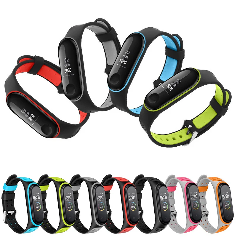 Дышащий ремешок для Mi Band 6 браслет на запястье band 5 4 3 аксессуары спортивный