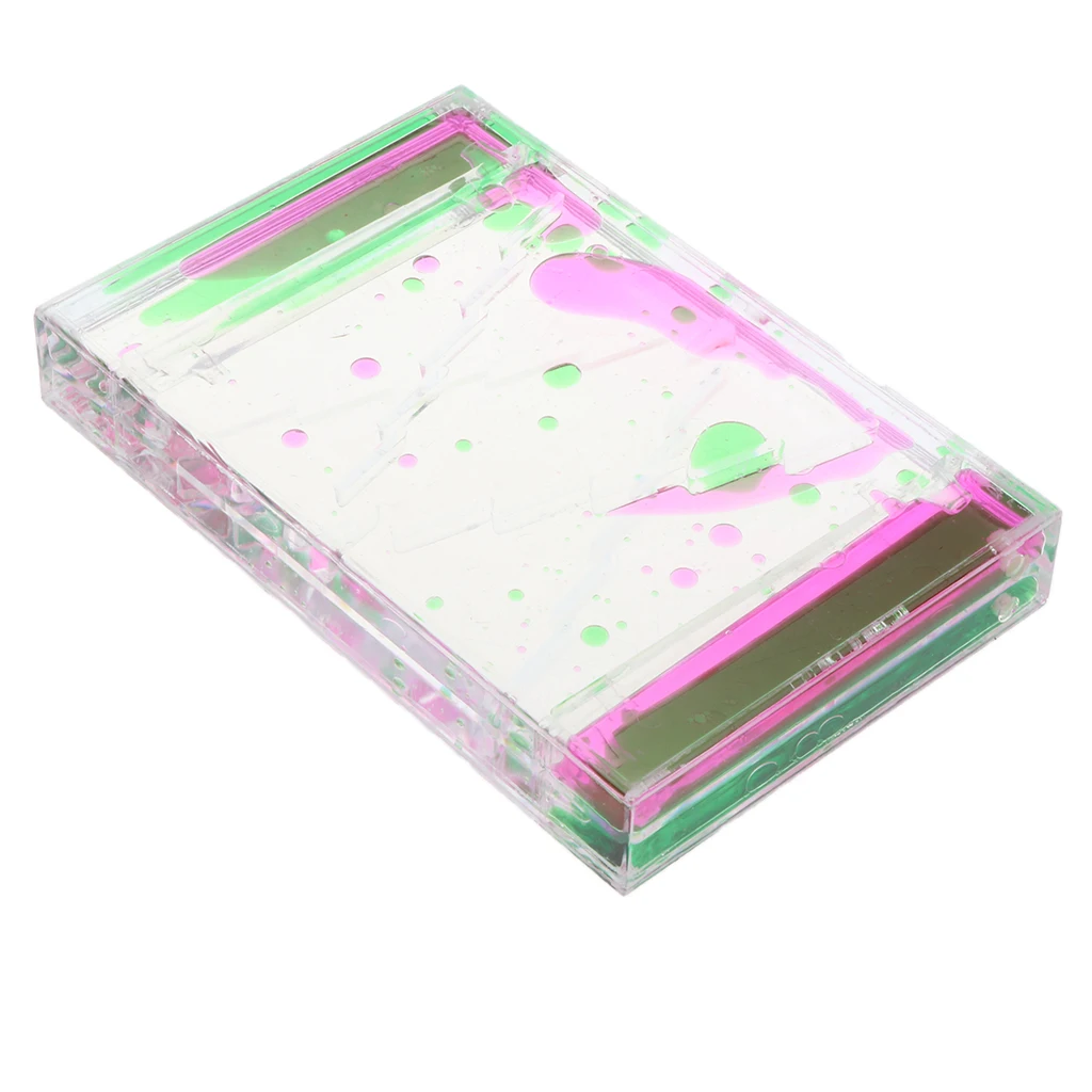 Square Slide Mixed Floating Oil Liquid Motion Hourglass Timer Sensory Toy