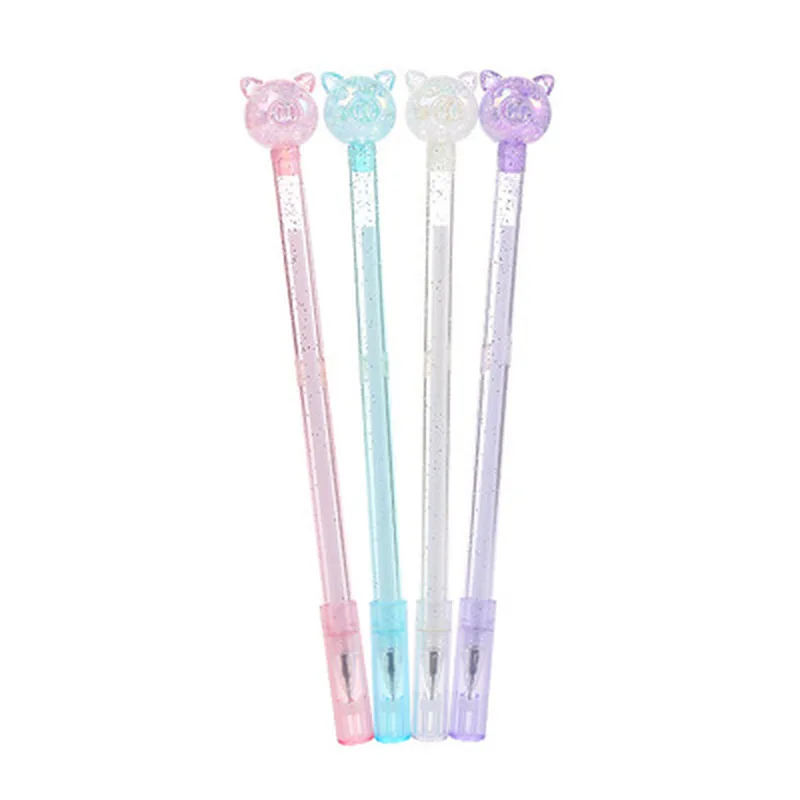

1pcs Pig Cute Pens 0.5mm Kawaii Stationery Cartoon Gel Pens Novelty Gel Pen Black Writing Pen Stationery Kawaii School Supplies