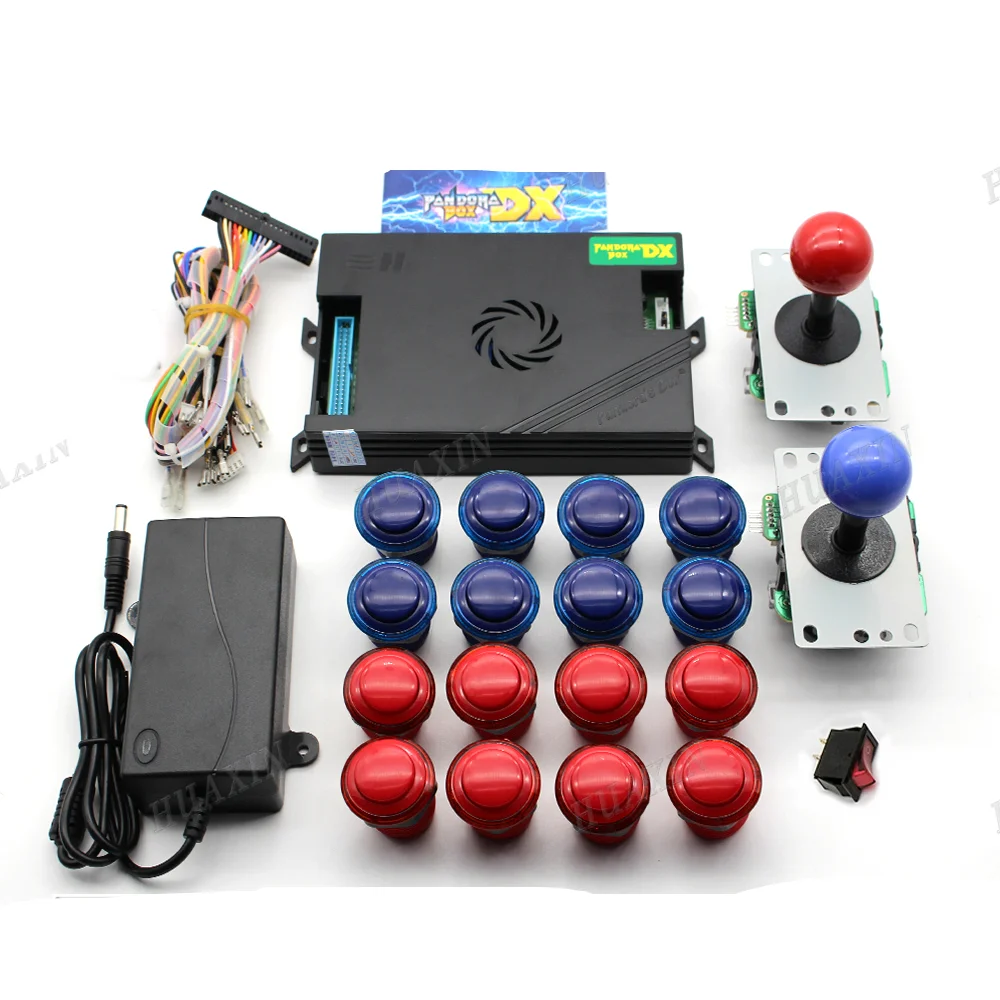 DIY Arcade Kit with Sanwa Joystick, Pandora Box DX, Family Version, 3000 in 1,have 3D, 3P, 4P Game, Can Save Game progress Funct