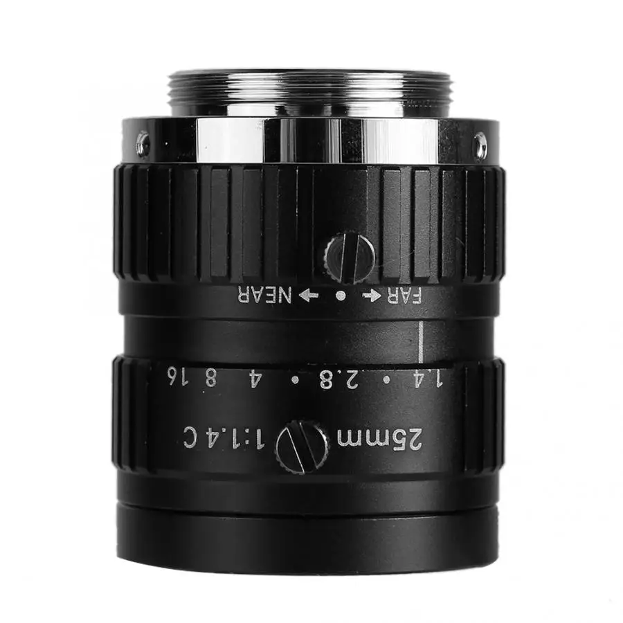 25 мм 5MP 2/3 CCTV HD Ручная настройка апертуры объектив камеры безопасности C Mount Aperture Lens