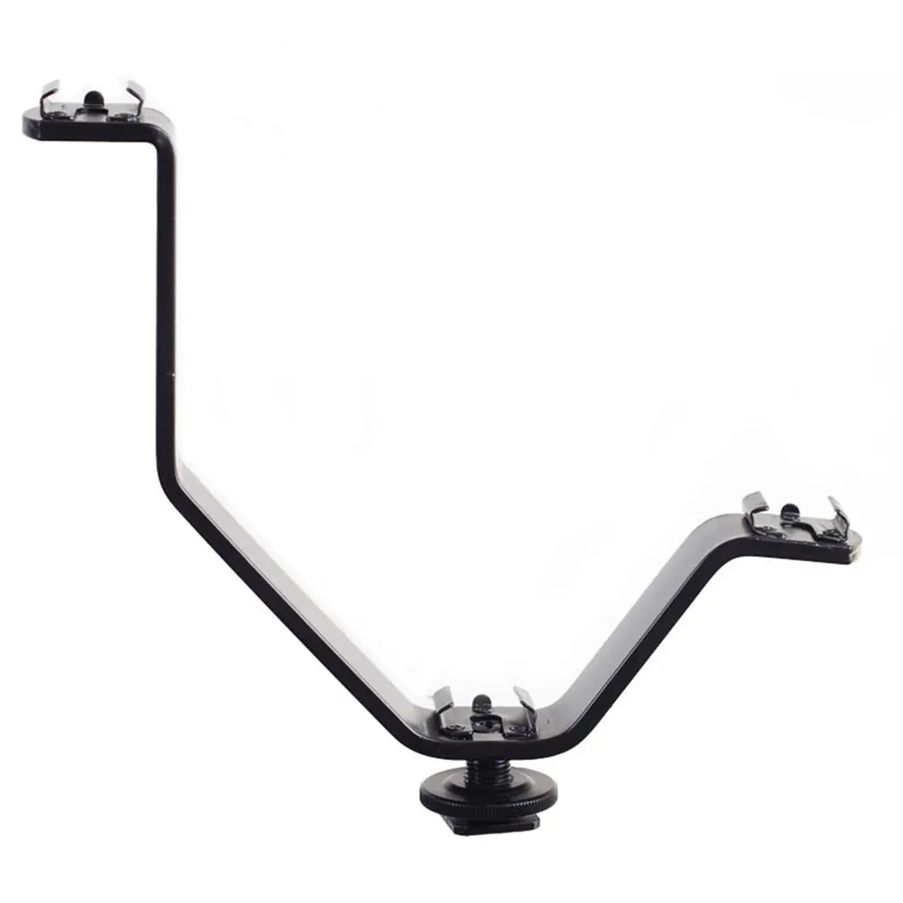 

Heavy-Duty Camera Triple Mount Hot Shoe V Mount Bracket Video Accessory Triple Shoe Bracket for Video Monitors Microphones