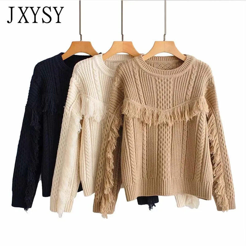 JXYSY, Осень-зима, женские вязаные свитера-пуловеры, повседневные, толстые, теплые, Джерси, mujer invierno, женские свитера и топы