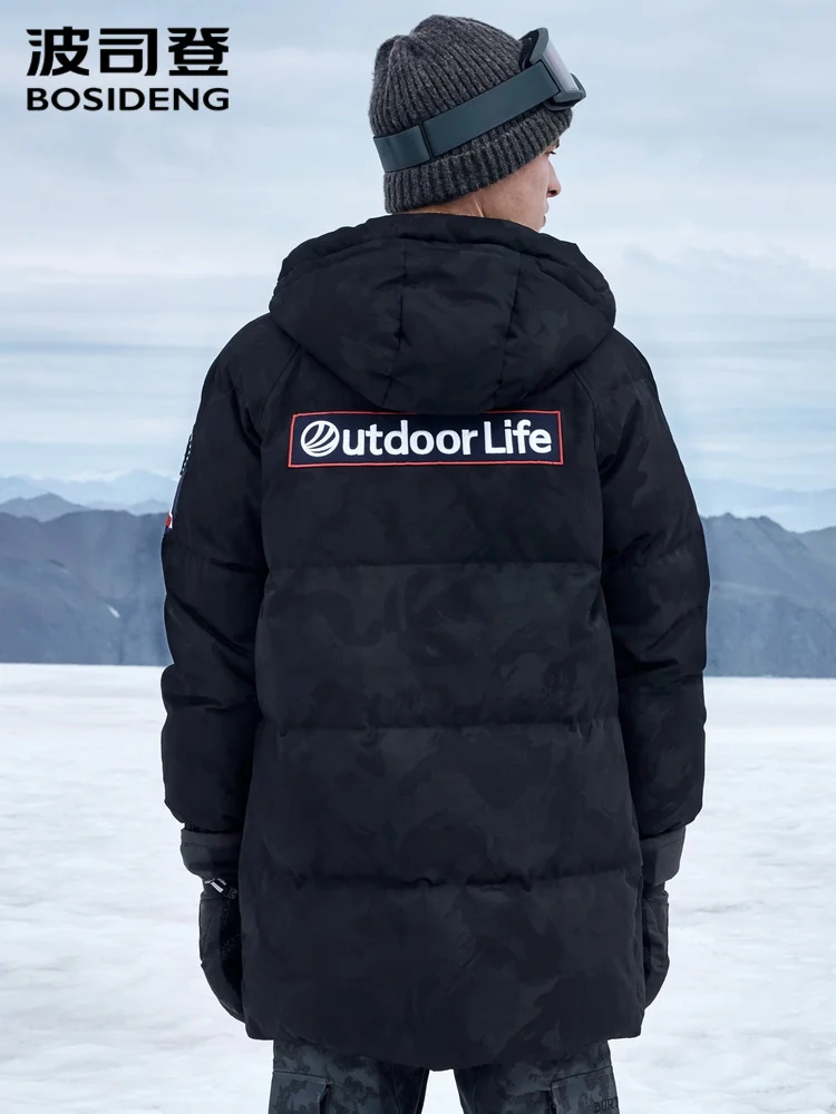 BOSIDENG new winter velvet extremely cold and thickened men's medium and long down jacket fashion trend B90142033