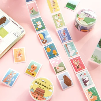 

Post Office Series Bullet Journal Washi Tape Retro Stamp Retro Stamp Adhesive Tape DIY Scrapbooking Sticker Label Masking