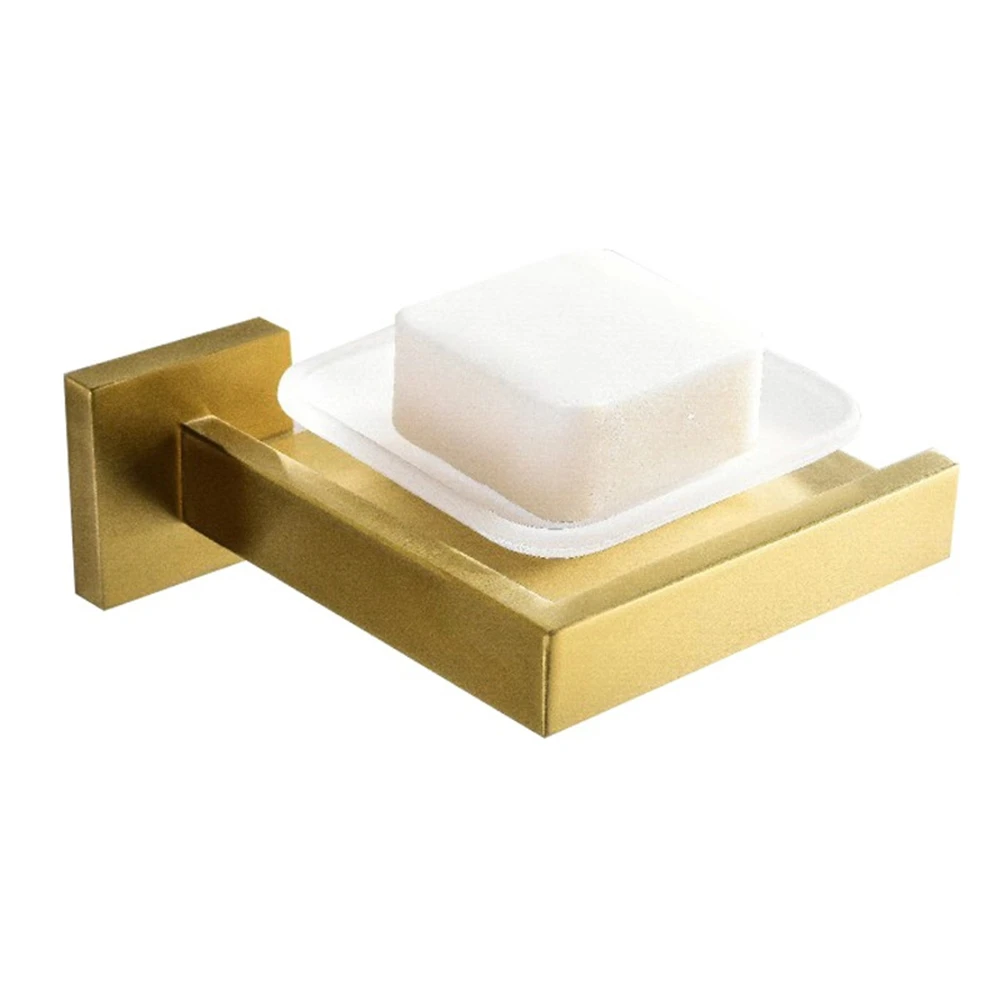 Золотой Матовый квадратный аксессуары для ванной комнаты из нержавеющей стали настенные аксессуары для ванной комнаты современные