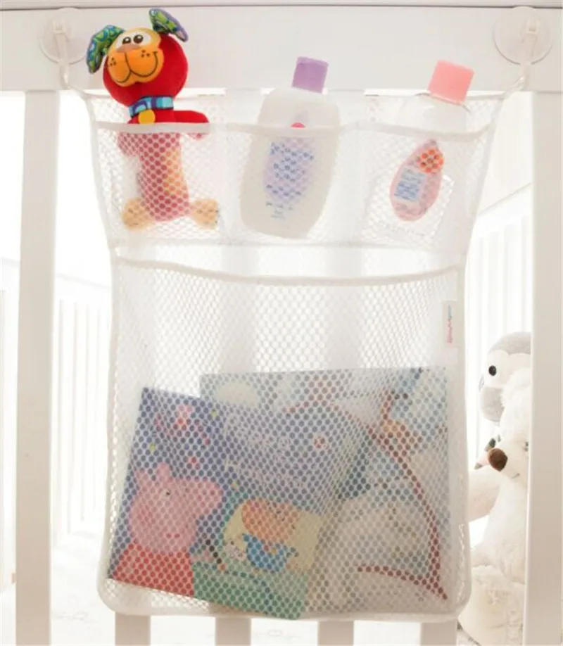 Cute Duck Frog Baby Bath Toys Organizer Strong Suction Cup Mesh Toy Storage Bag Waterproof Bathroom Organizer Water Toys For Kid cool baby toddler toys