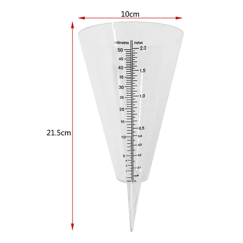 taza de medición de lluvia para jardín exterior Pluviómetro profesional de plástico con titular transparente 
