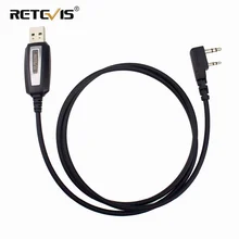 Câble de programmation USB à deux broches pour talkie walkie, Kenwood Baofeng UV 5R UV 82 RETEVIS H777 RT22 RT15 RT81 pour système Win XP/7/8