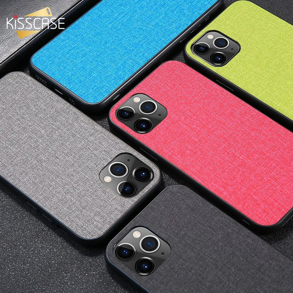 Чехол KISSCASE из ТПУ для iPhone XR X XS 5 5S SE 6 6S Plus тканевая текстурная мягкая задняя крышка