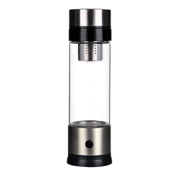 

Hydrogen-Rich Water Ionizer Maker Cup Generator Glass Bottle Mug USB Charging 400ml-420ml Glass Water Bottle-35