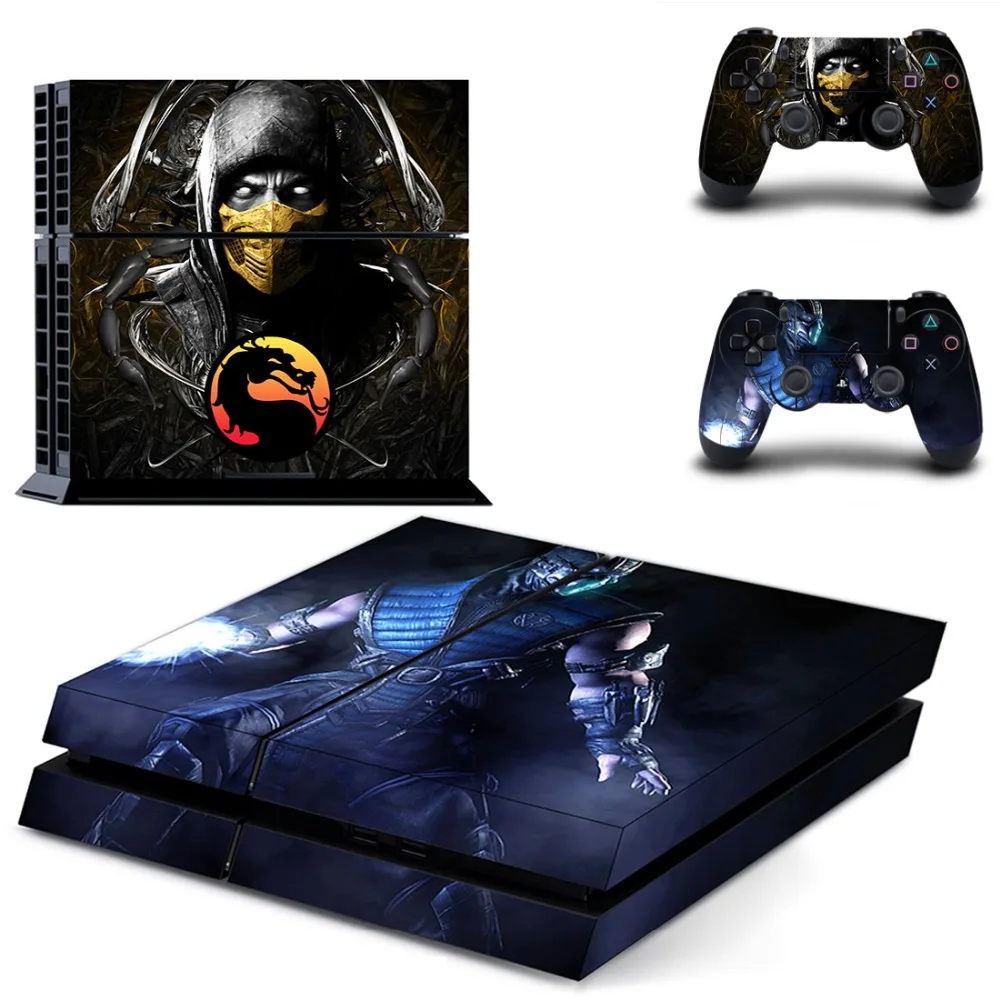 Mmoral Kombat 11 полное покрытие лицевые панели наклейка для PS4 Наклейка для playstation 4 консоль и контроллеры наклейка для PS4 виниловая наклейка