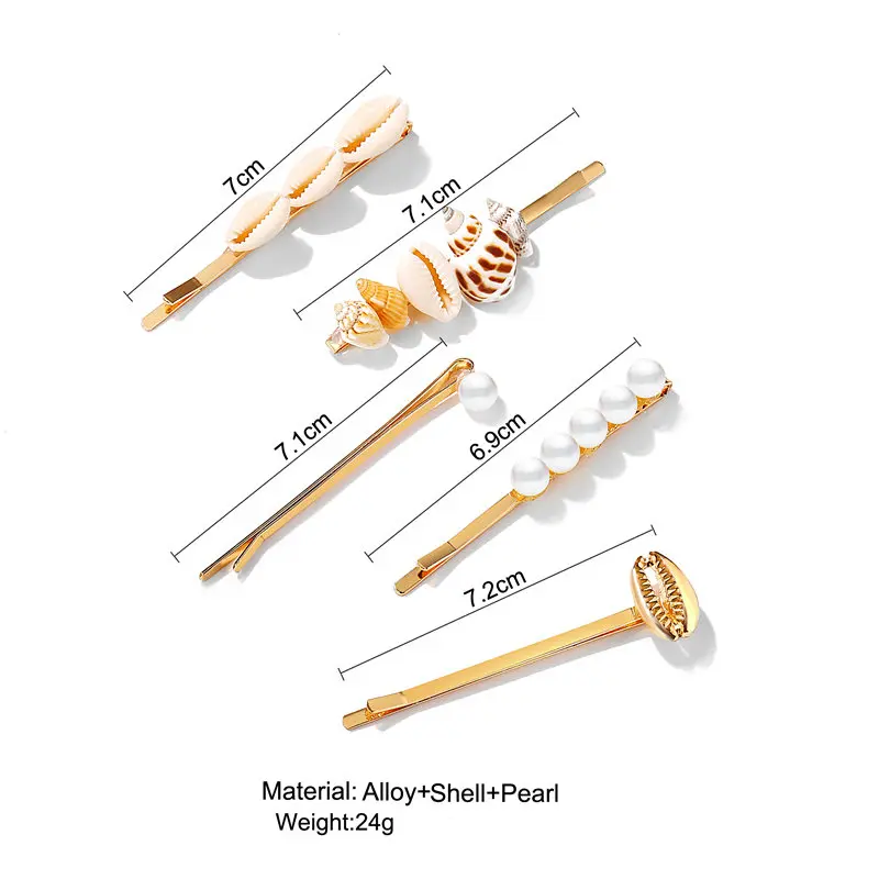 Модная Корейская жемчужная заколка IF ME для волос с морскими ракушками и женщин