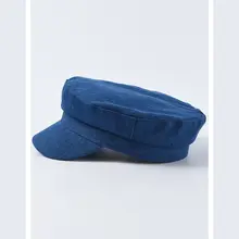 Британский стиль, для женщин и мужчин, Ретро стиль, вареный деним, плоский верх, берет, кепка, солнцезащитный козырек, для студентов, художника, Bakerboy, Newsboy, темно-синяя шляпа