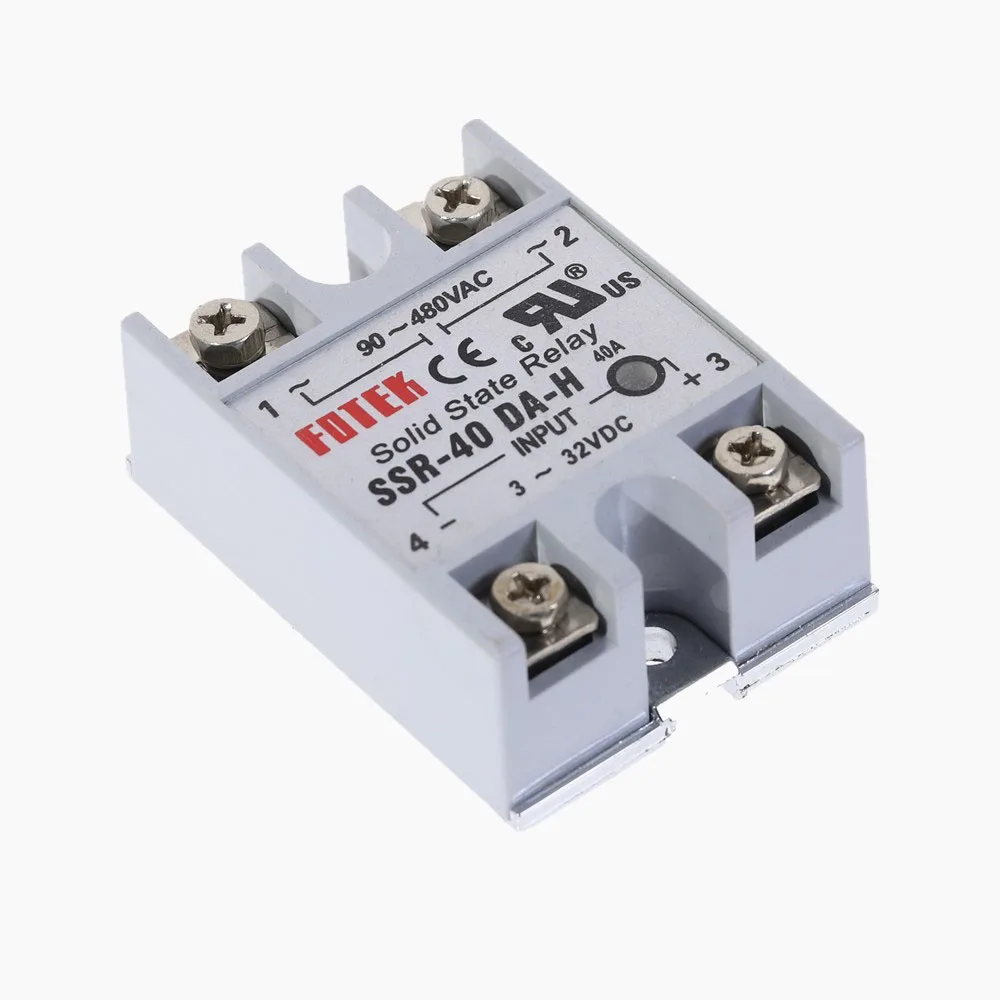 Твердотельное реле SSR-40DA-H 40A 3-32V DC до 90-480V AC SSR 40DA H твердотельное реле регулятор сопротивления